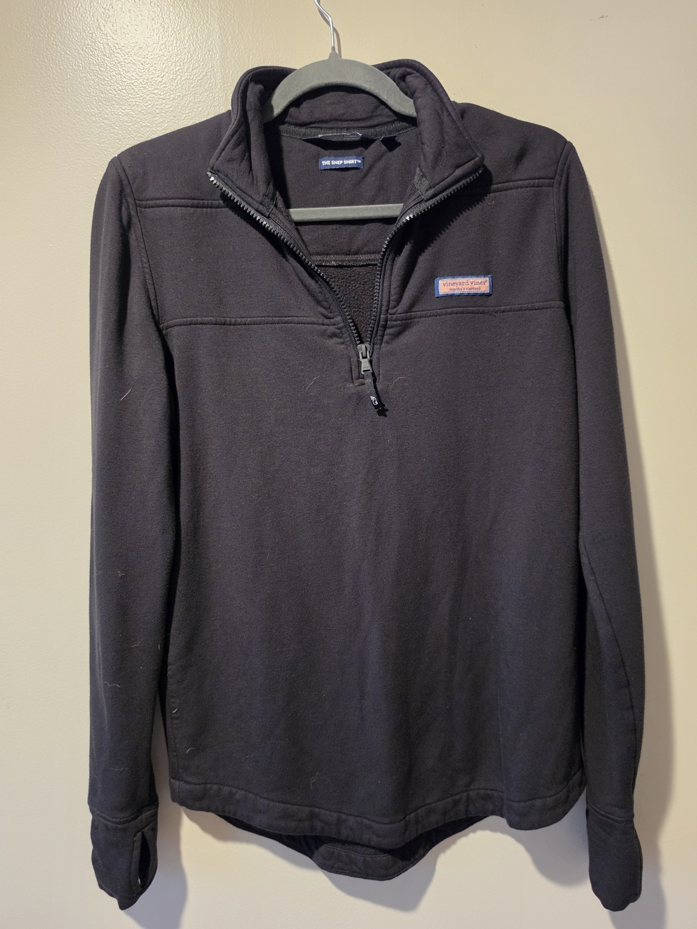 Vineyard Vines Black Quarter-Zip Fleece Pullover